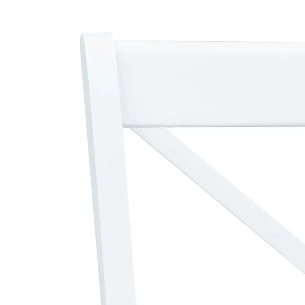 Dining Chairs Set 2 Pieces White Kitchen Room Seating Ergonomic Design Furniture