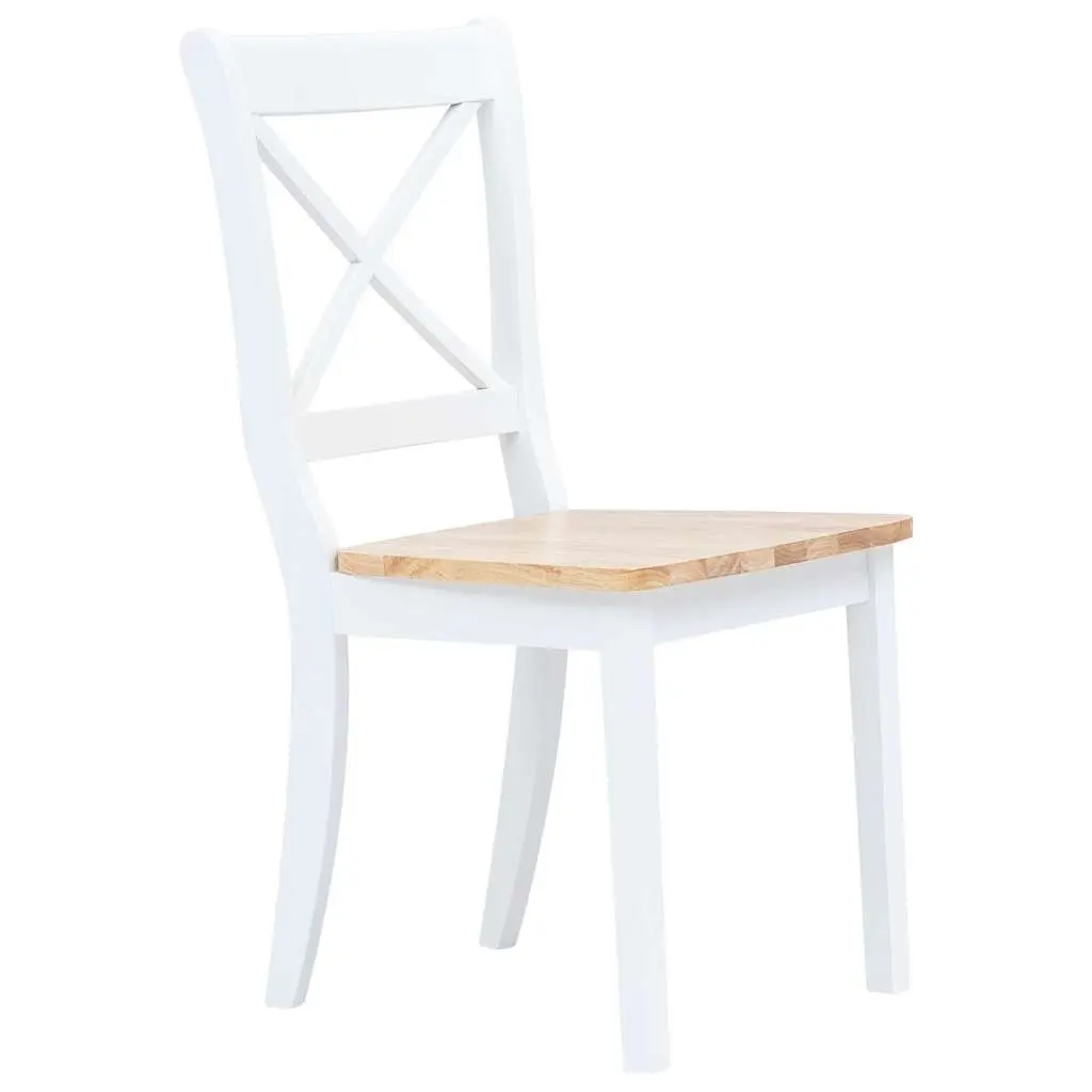 Dining Chairs Set 4 Pieces White Kitchen Seat Wooden Frame Dining Room Furniture