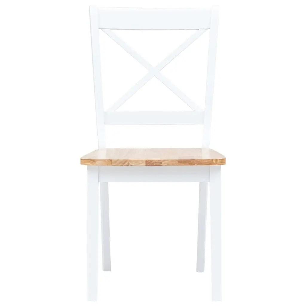 Dining Chairs Set 4 Pieces White Kitchen Seat Wooden Frame Dining Room Furniture