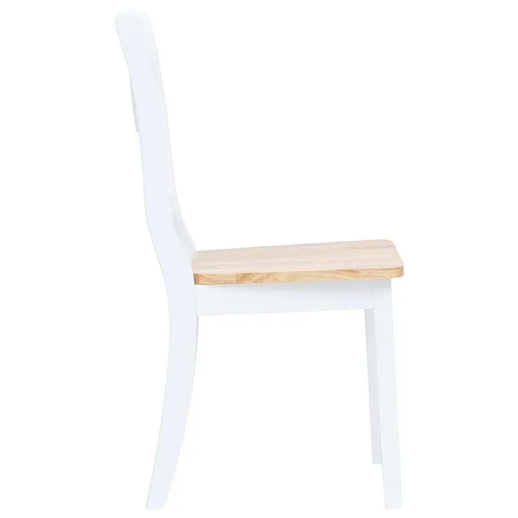 Dining Chairs Set 4 Pieces White Kitchen Seat Wooden Frame Dining Room Furniture