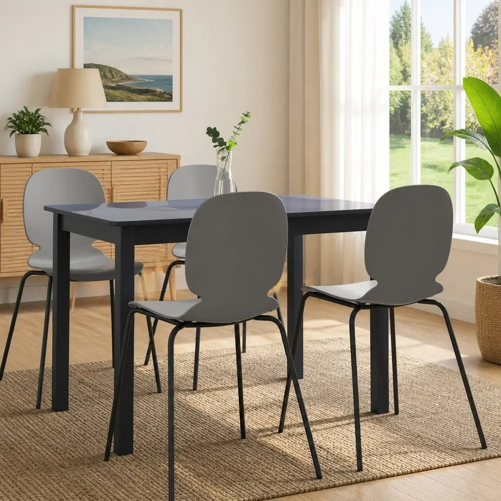 Solid Rubber Wood Dining Table for Kitchen and Dining Room