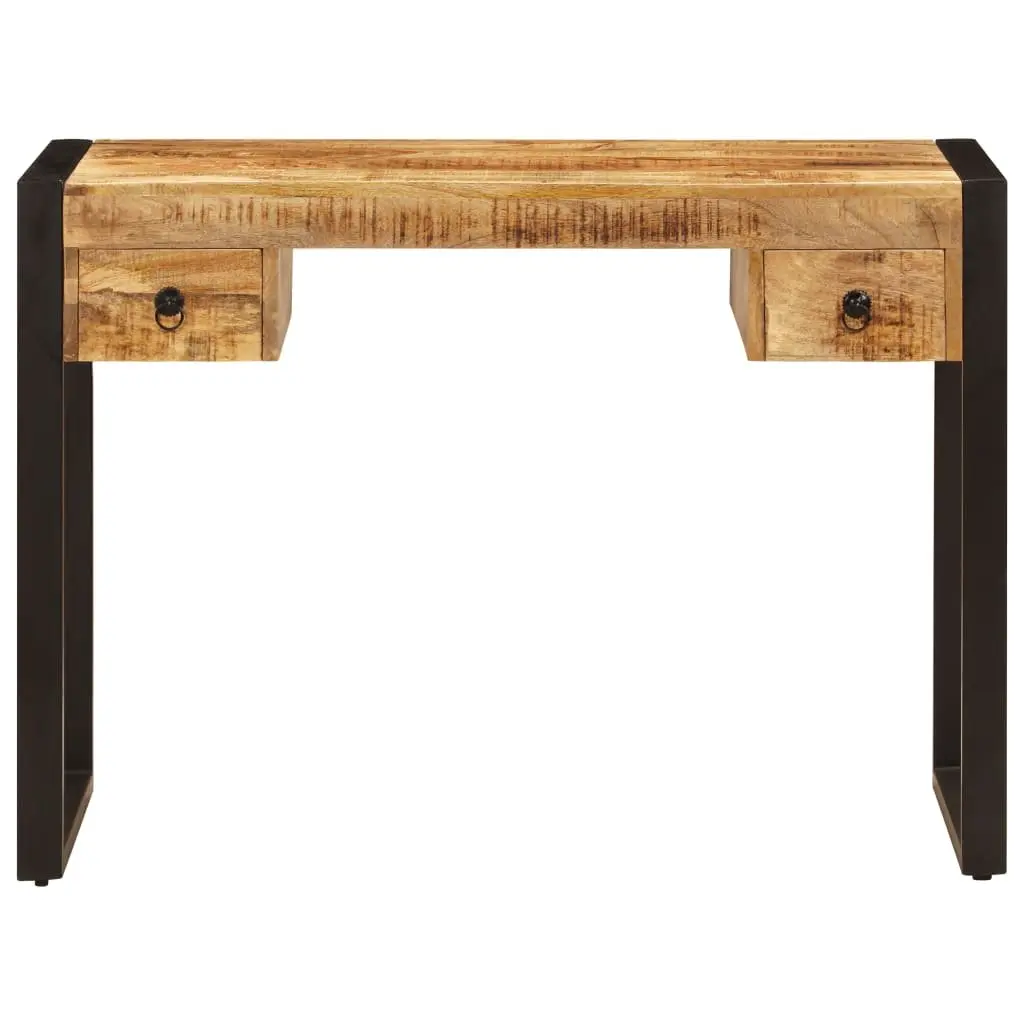 Solid Mango Wood Desk with 2 Drawers 110x50x77 cm