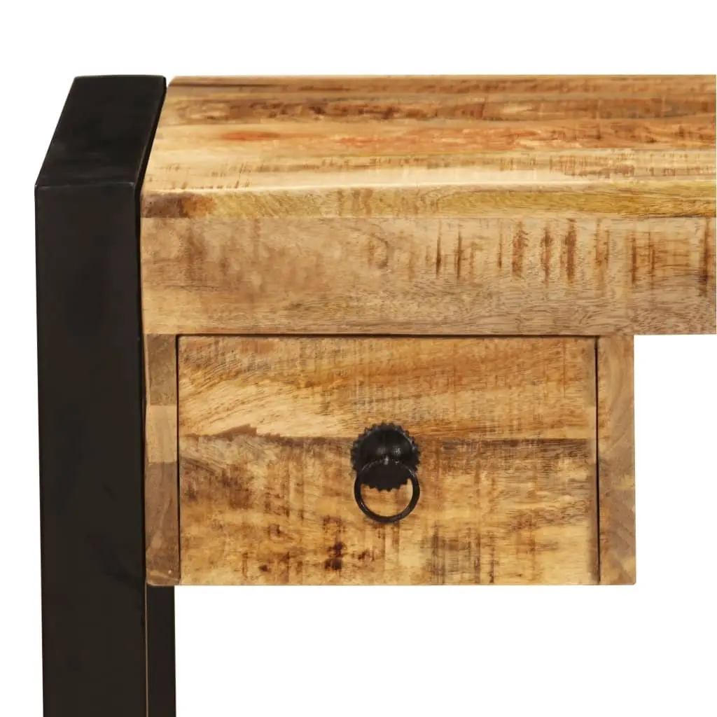 Solid Mango Wood Desk with 2 Drawers 110x50x77 cm
