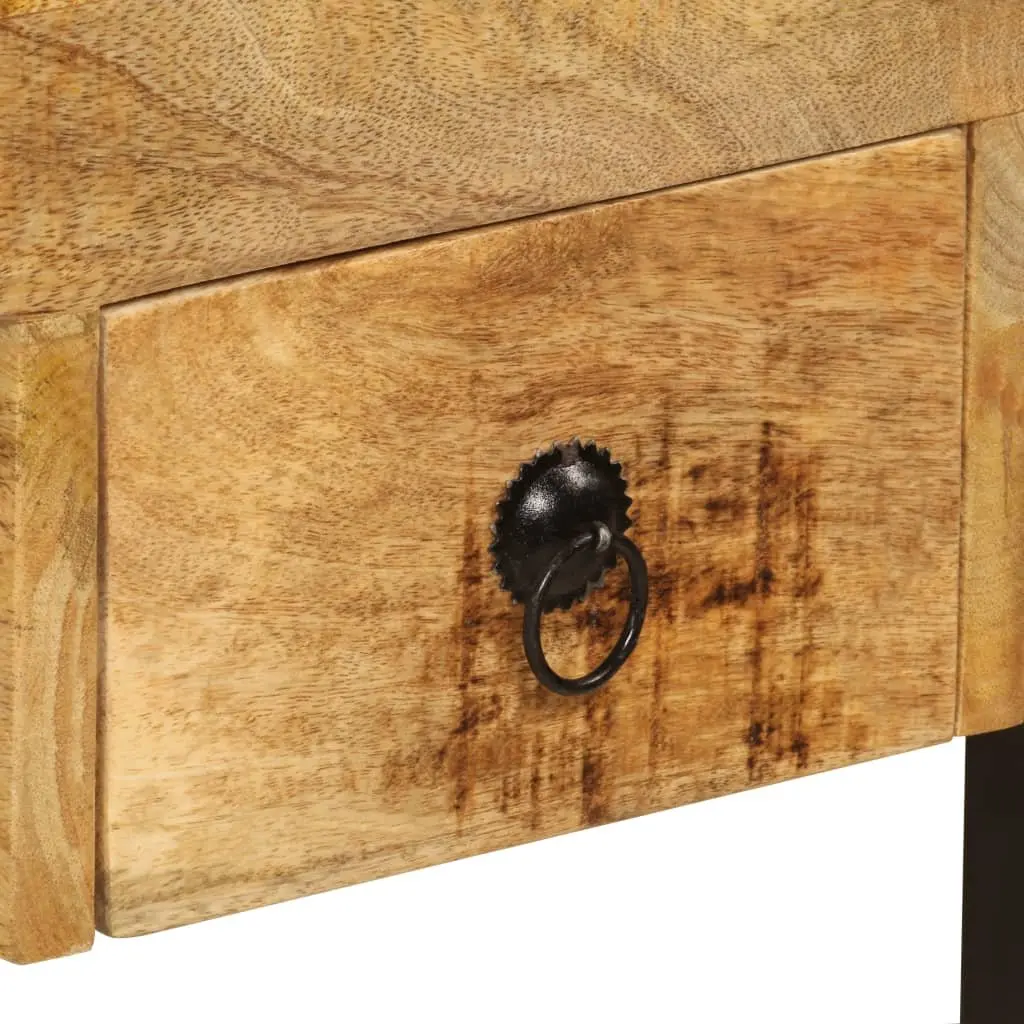 Solid Mango Wood Desk with 2 Drawers 110x50x77 cm