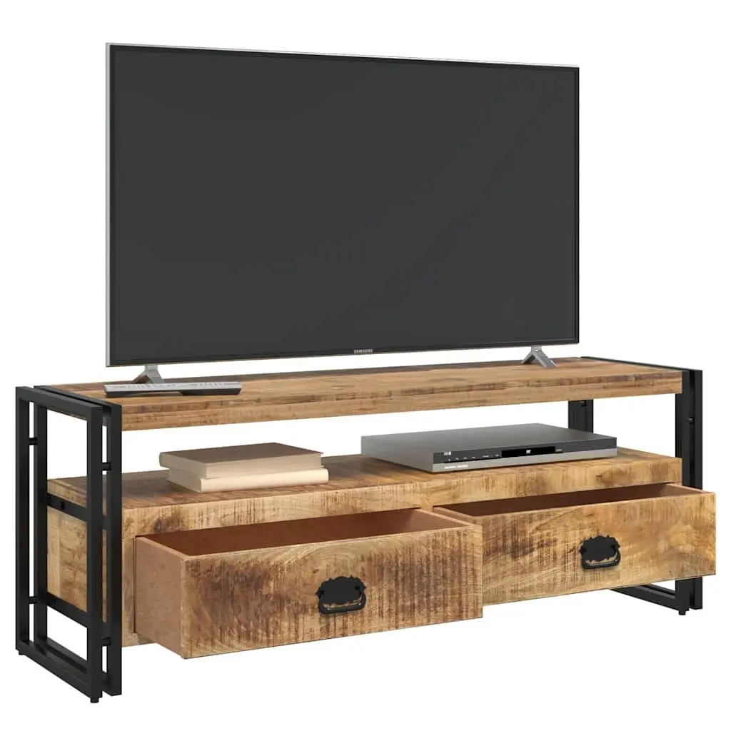 Vintage Style Solid Mango Wood TV Cabinet 120x35x45 cm