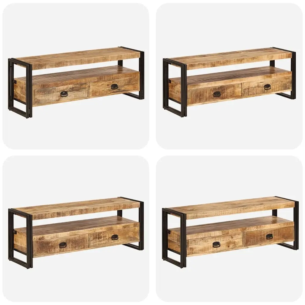 Vintage Style Solid Mango Wood TV Cabinet 120x35x45 cm