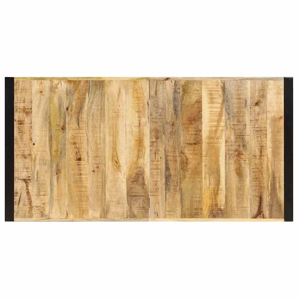 Solid Mango Wood Dining Table 160x80x75cm Industrial Style