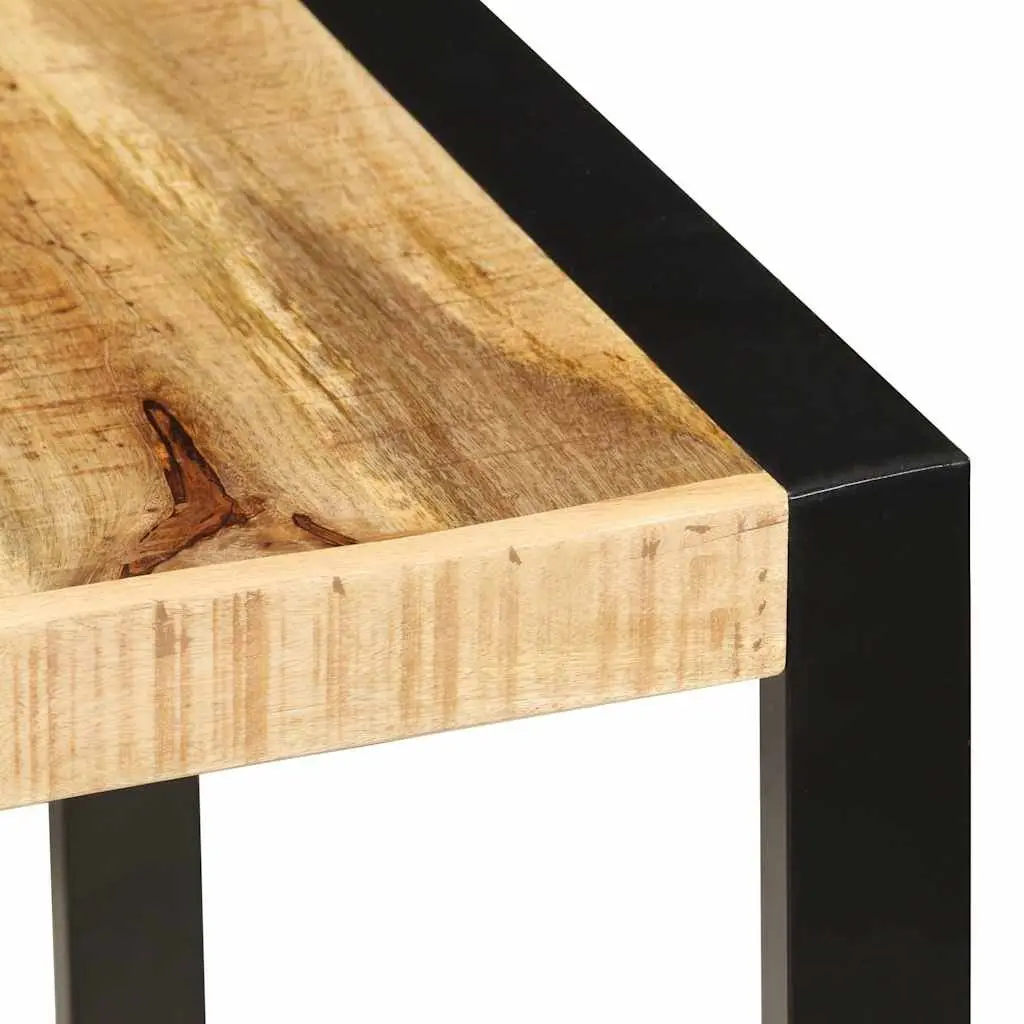 Solid Mango Wood Dining Table 160x80x75cm Industrial Style