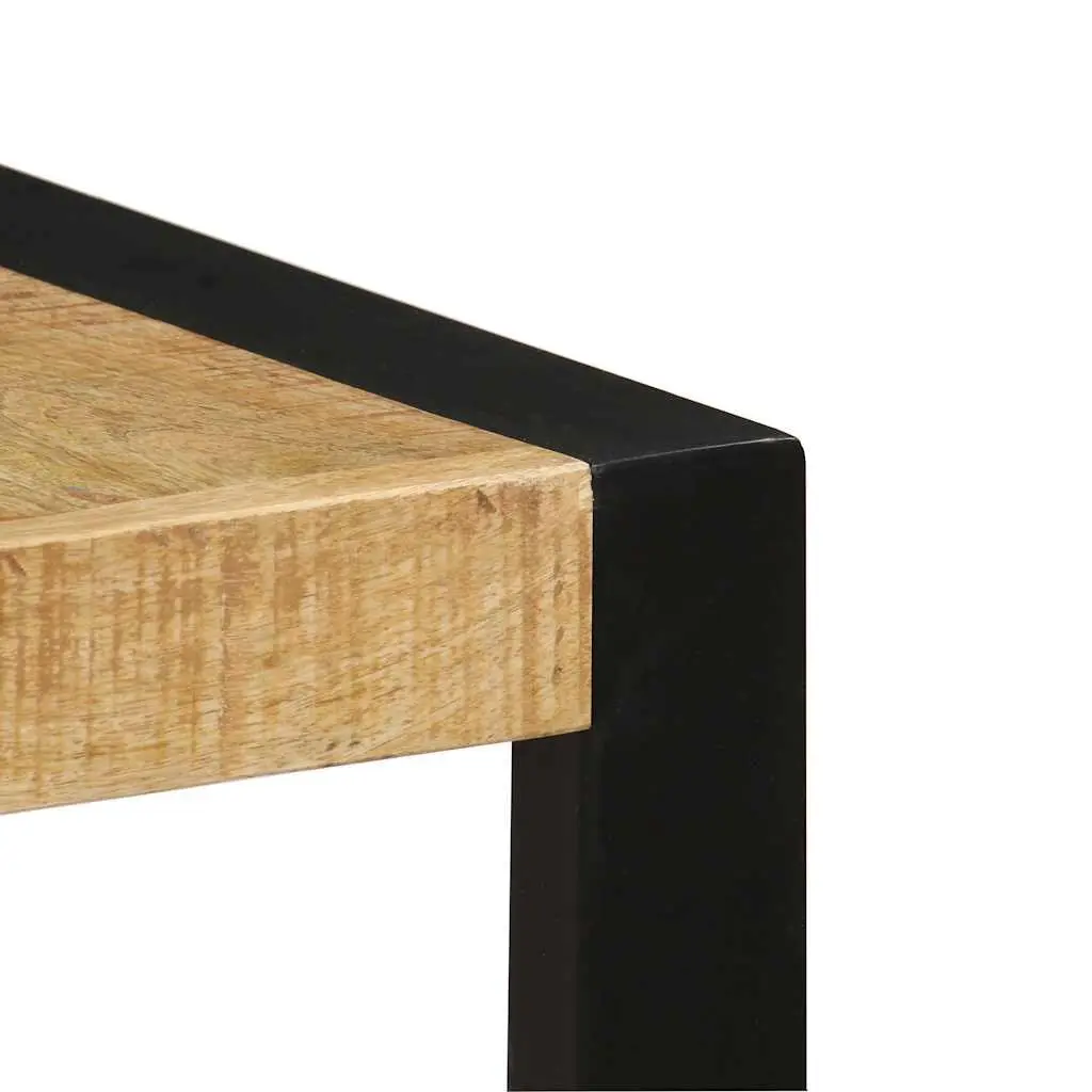 Dining Table 140x70x75cm Solid Mango Wood Industrial Kitchen Furniture Brown