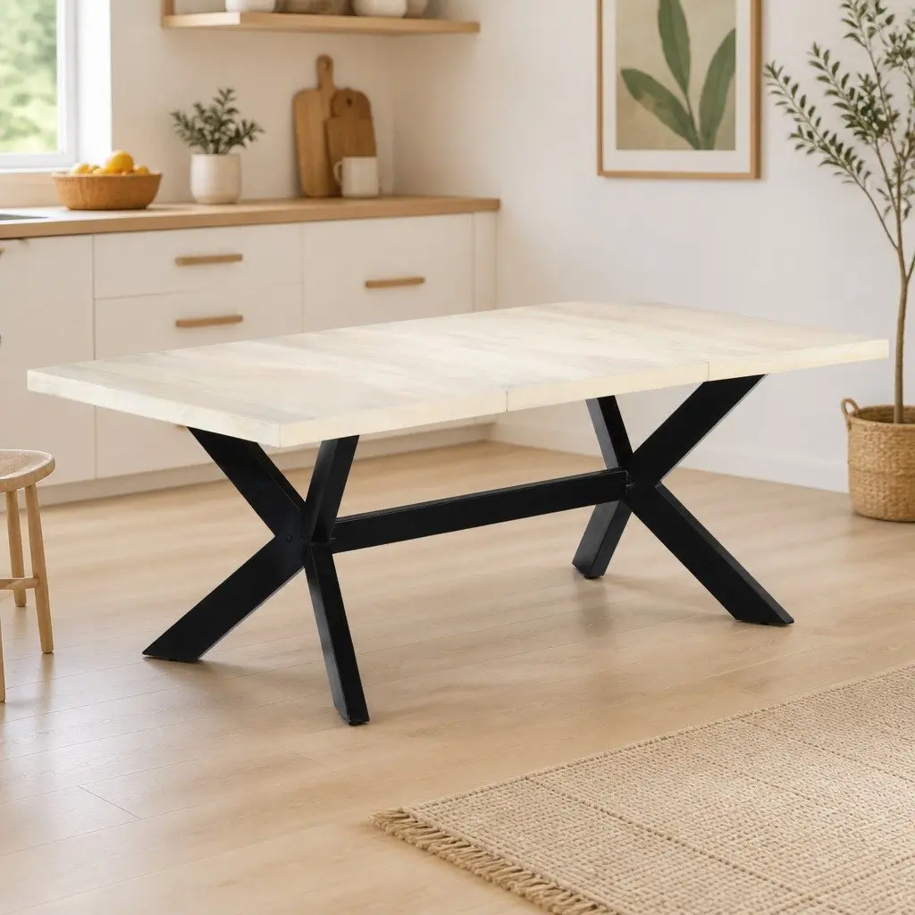 Solid Mango Wood Dining Table 200x100x75 cm