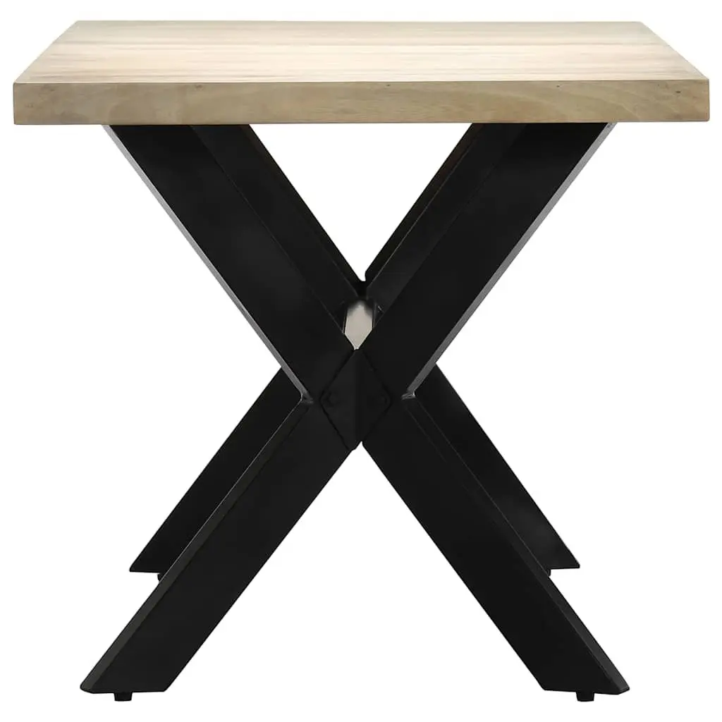 Solid Mango Wood Dining Table 160x80x75 cm in White