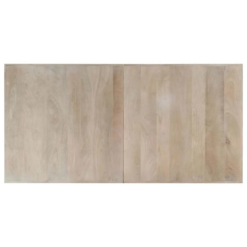 Solid Mango Wood Dining Table 160x80x75 cm in White