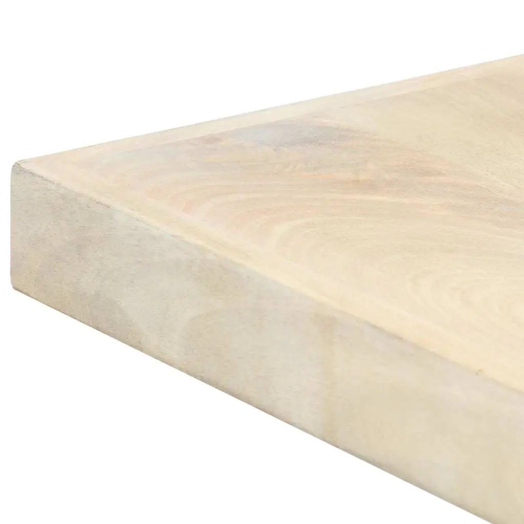 Solid Mango Wood Dining Table 160x80x75 cm in White