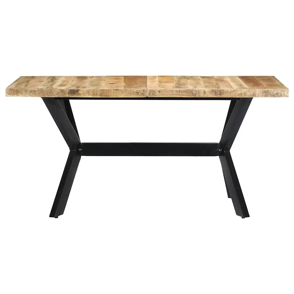 Solid Mango Wood Dining Table for Industrial Spaces