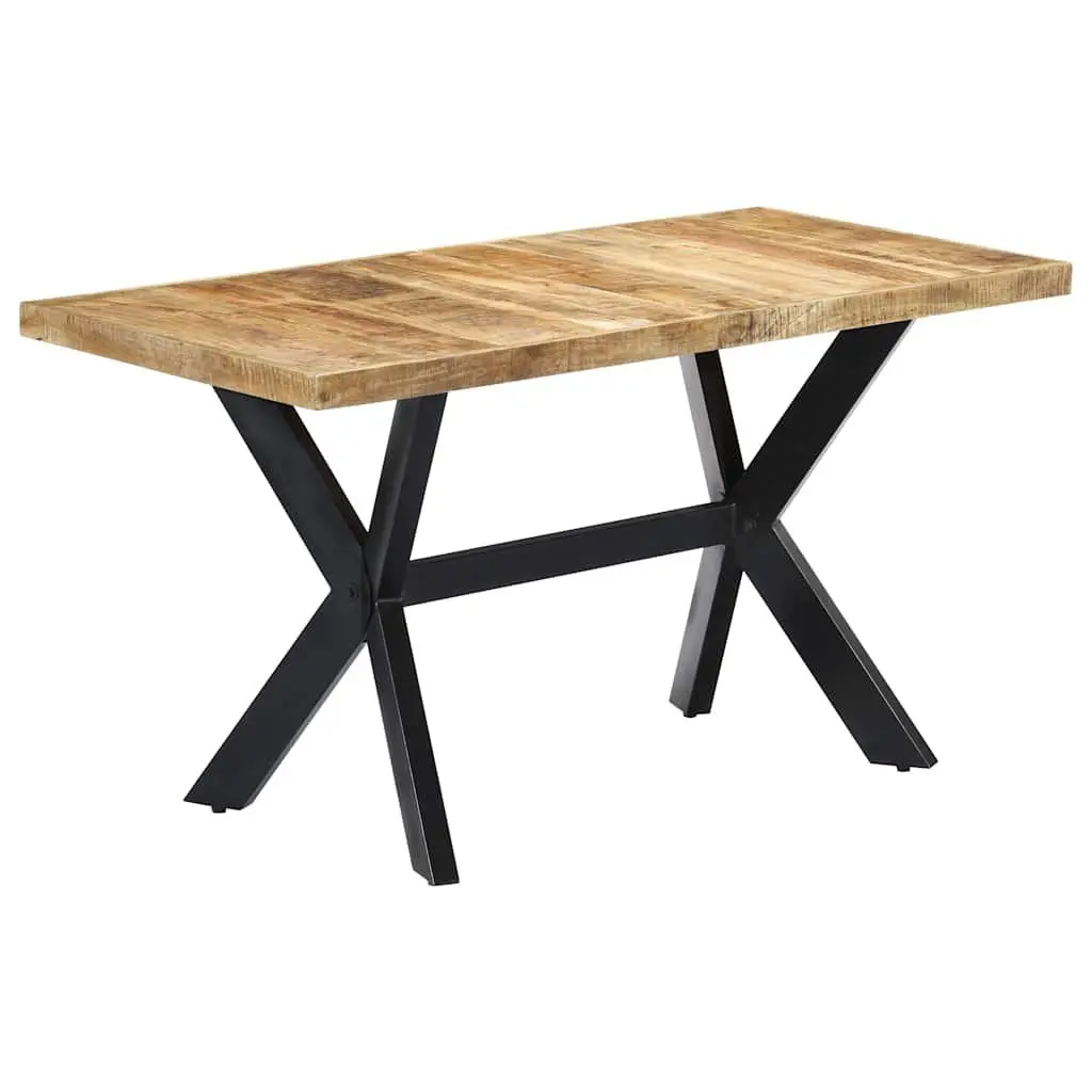 Solid Mango Wood Dining Table for Industrial Spaces