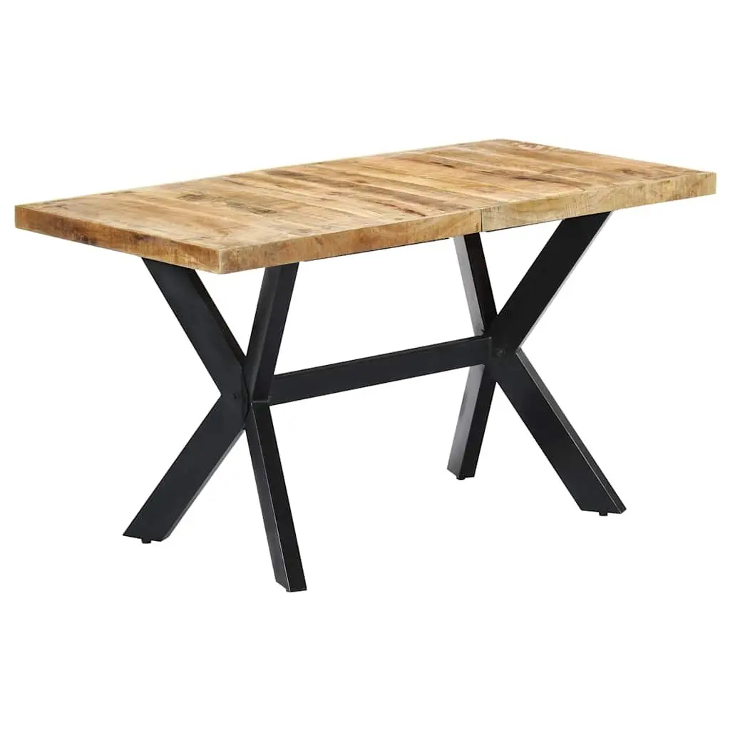 Solid Mango Wood Dining Table for Industrial Spaces
