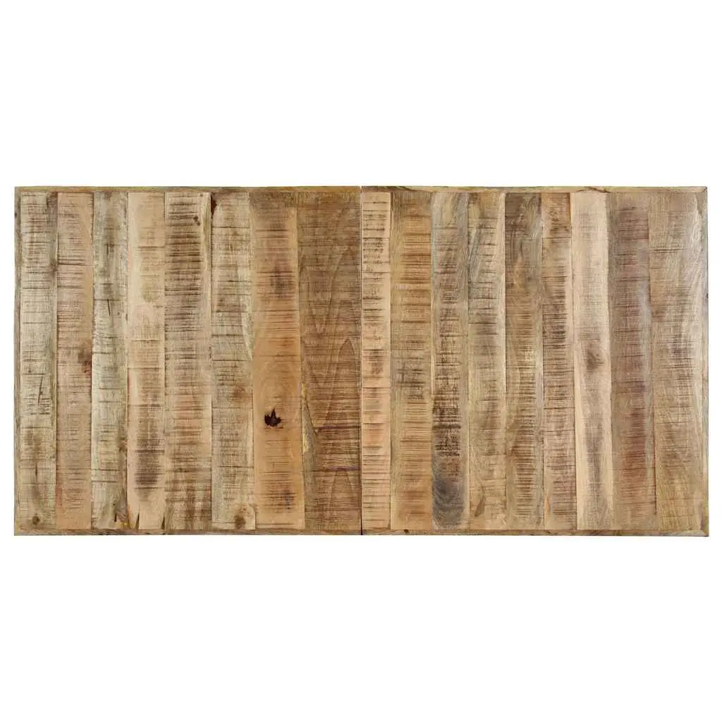 Solid Mango Wood Dining Table for Industrial Spaces