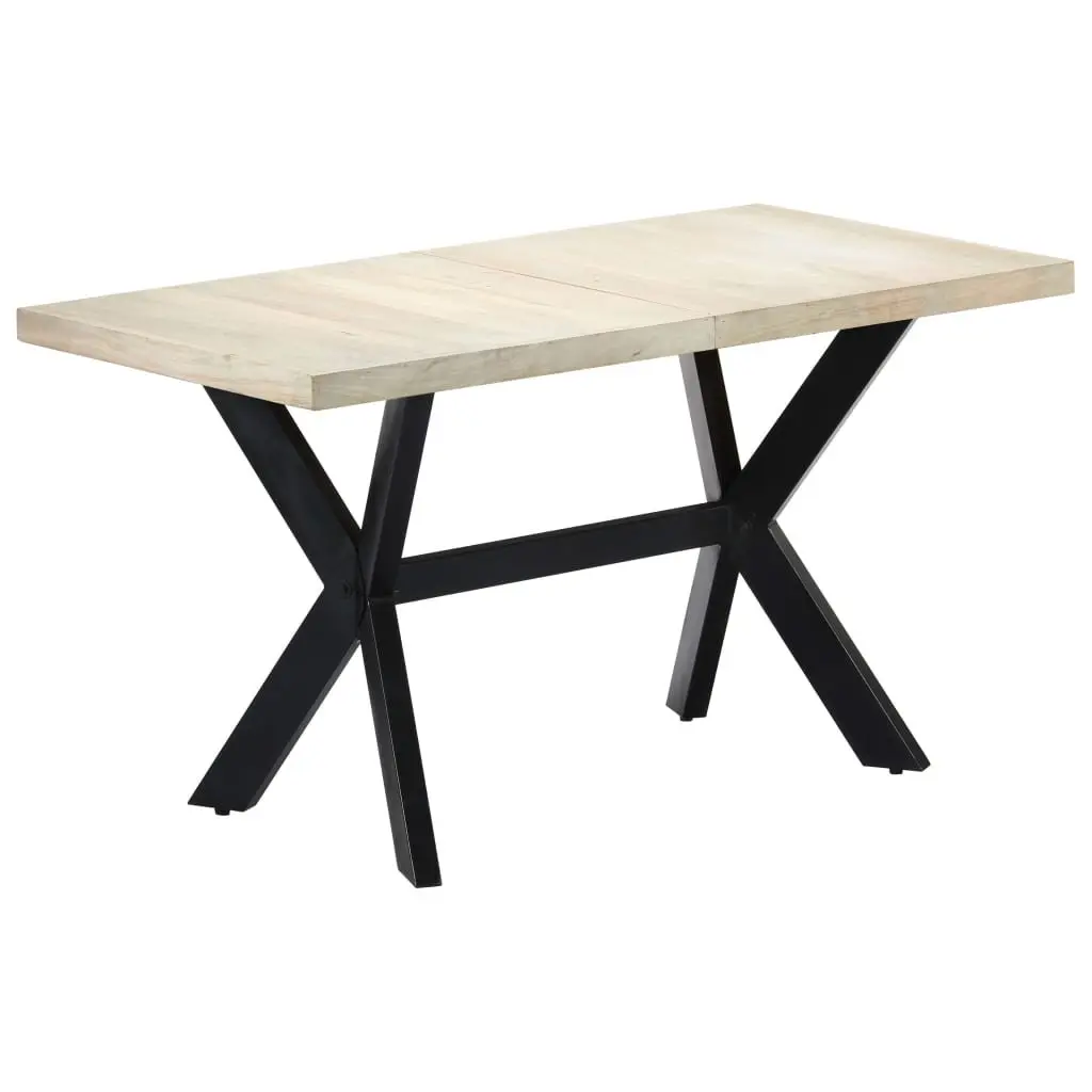 Dining Table 140x70x75cm Solid Mango Wood Kitchen Dining Room Furniture