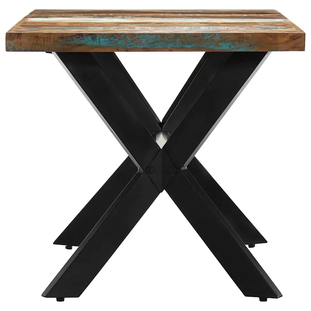 Industrial Style Dining Table with Solid Reclaimed Wood