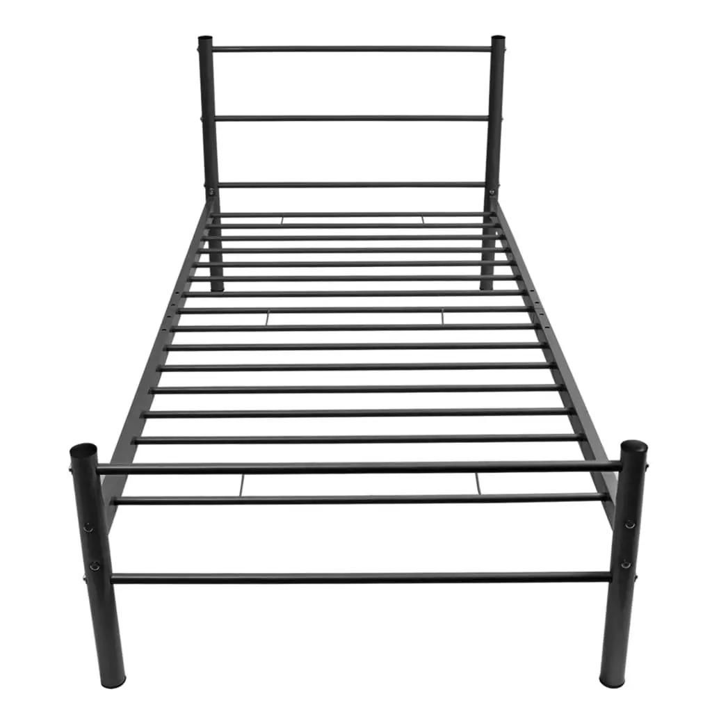 Black King Single Bed Frame with Slatted Base