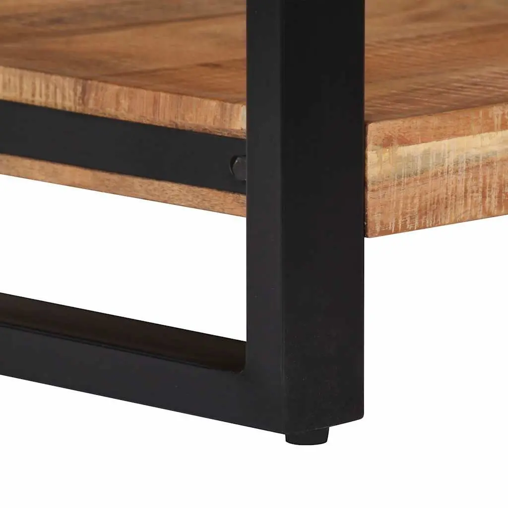 Solid Acacia Wood Coffee Table 60x60x40 cm Brown Retro