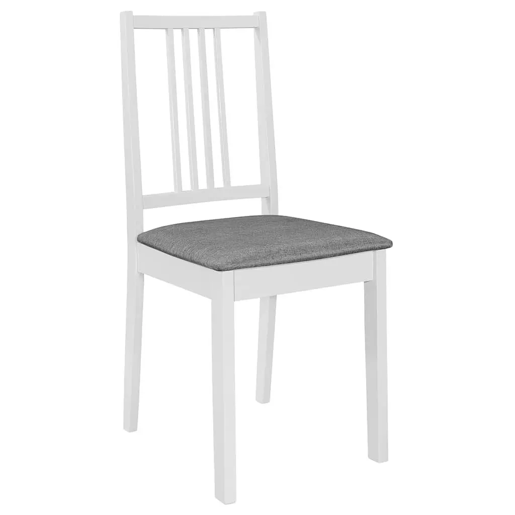Solid Wood Dining Chairs with Cushions, Set of 4