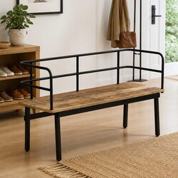 Solid Mango Wood Bench 120x40x70 cm Brown Storage Entryway Hall Seat