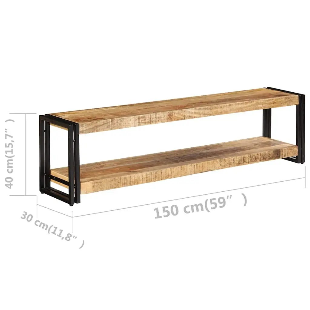 Solid Mango Wood Vintage TV Cabinet 150x30x40 cm