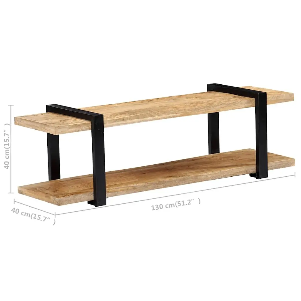 Solid Mango Wood TV Cabinet 130x40x40 cm in Brown