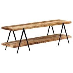 Sturdy TV Cabinet 160x40x50 cm Solid Mango Wood Unit