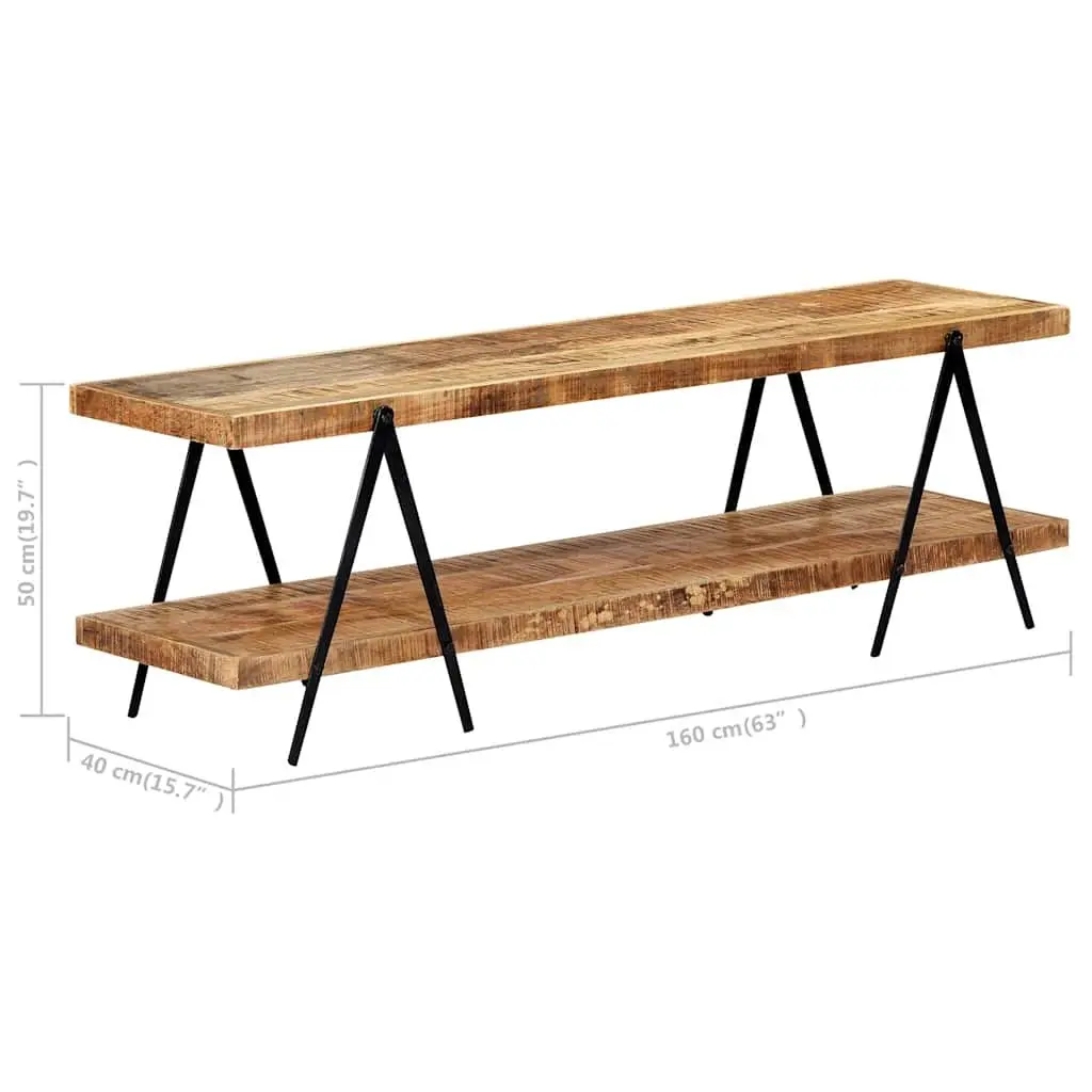 TV Cabinet 160x40x50 cm Solid Mango Wood Unit