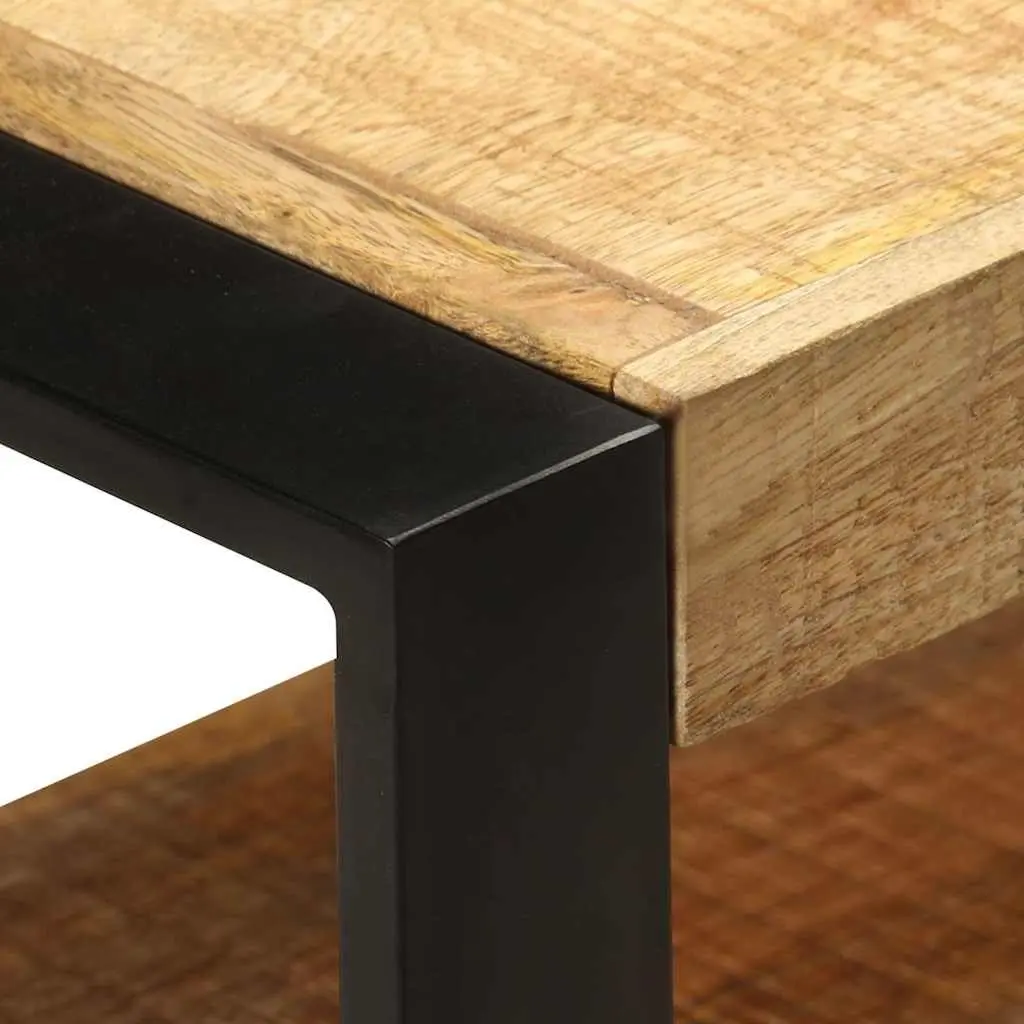TV Cabinet Solid Mango Wood 150x30x45 cm Brown Rustic Lowboard Storage Drawers