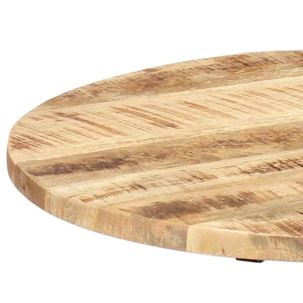 Adjustable Height Side Table with Solid Mango Wood
