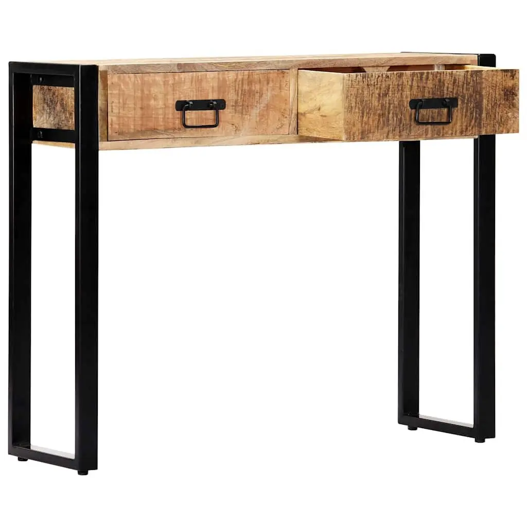 Solid Mango Wood Console Table 90x30x75 cm Brown