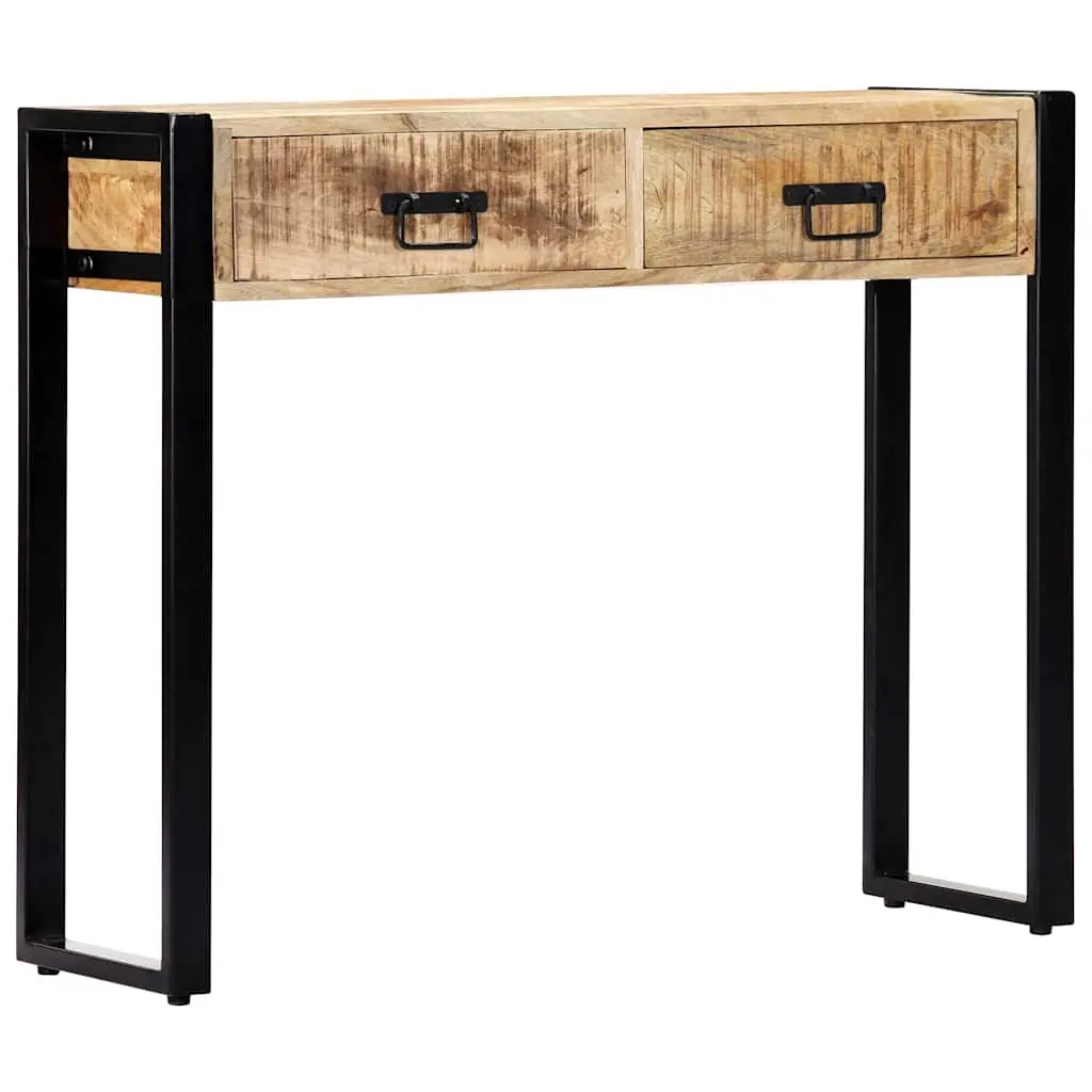 Solid Mango Wood Console Table 90x30x75 cm Brown