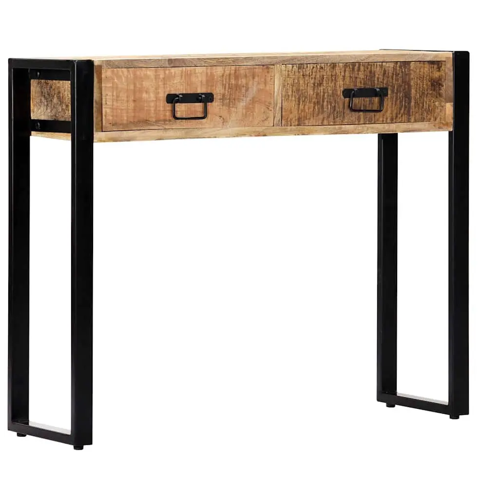 Solid Mango Wood Console Table 90x30x75 cm Brown