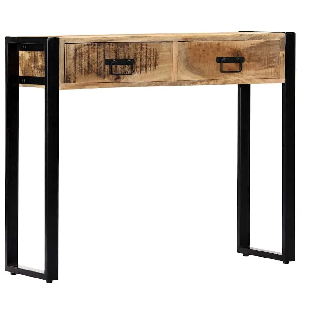 Solid Mango Wood Console Table 90x30x75 cm Brown
