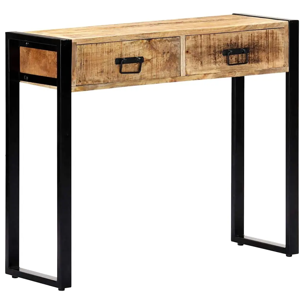 Solid Mango Wood Console Table 90x30x75 cm Brown