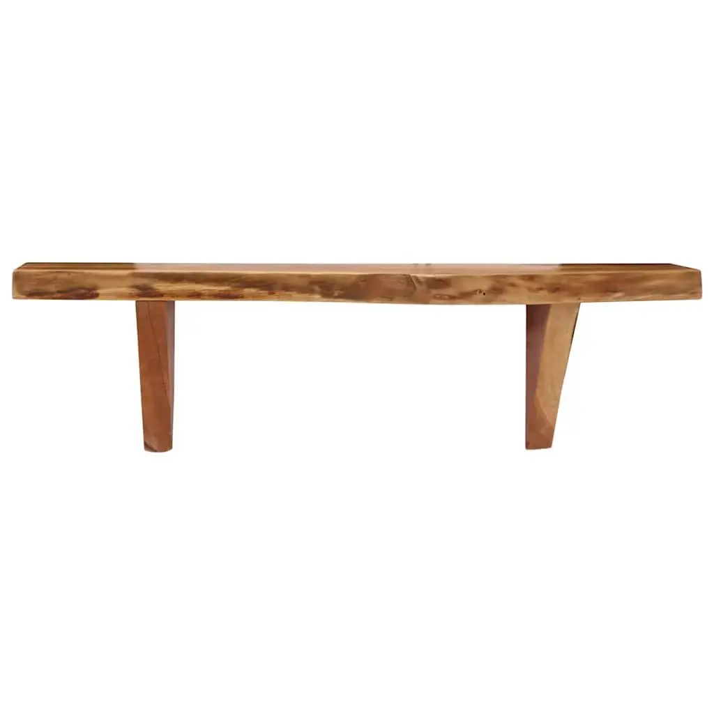 Wall Shelves Solid Acacia Wood 60x20x18 cm Brown Rustic Display Storage 2 Piece