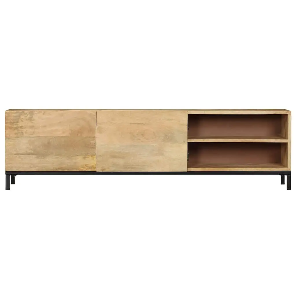 TV Cabinet Solid Mango Wood 145x30x41 cm Brown Antique Style