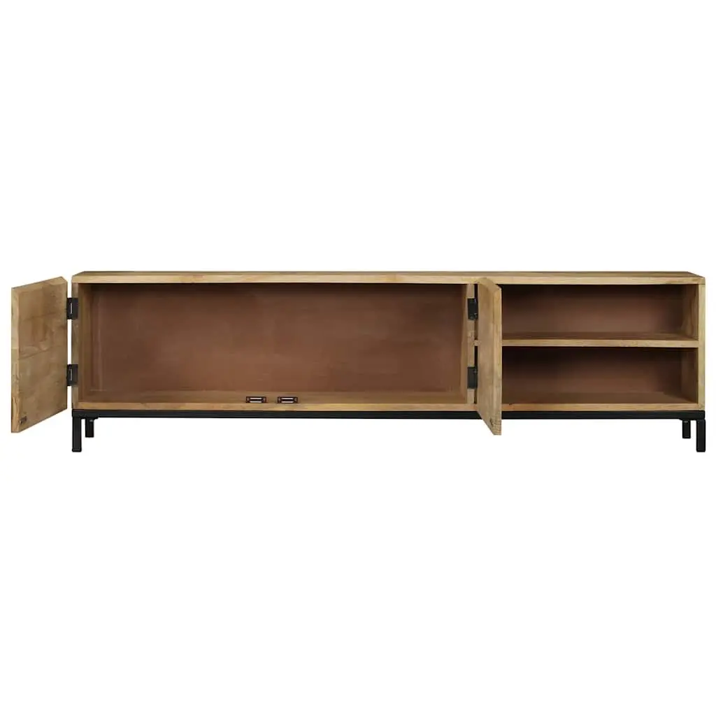 TV Cabinet Solid Mango Wood 145x30x41 cm Brown Antique Style