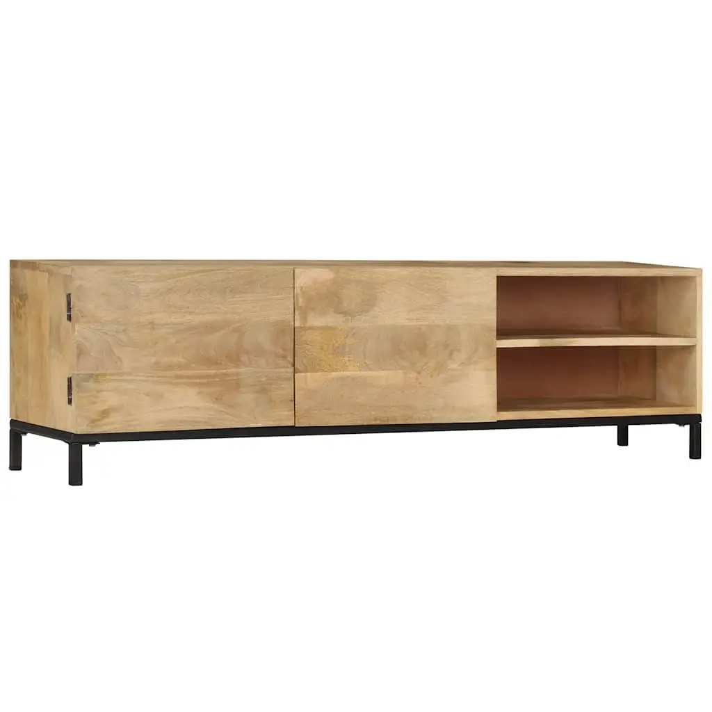 TV Cabinet Solid Mango Wood 145x30x41 cm Brown Antique Style