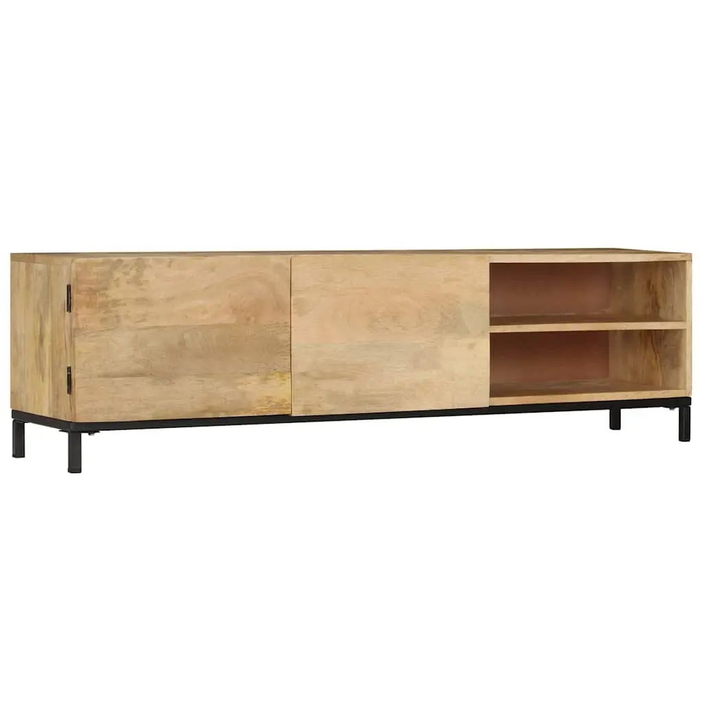 TV Cabinet Solid Mango Wood 145x30x41 cm Brown Antique Style