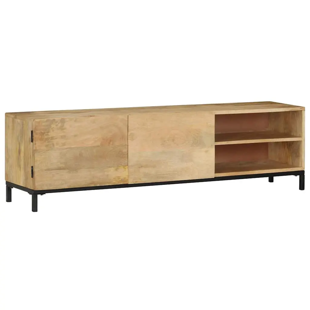 TV Cabinet Solid Mango Wood 145x30x41 cm Brown Antique Style