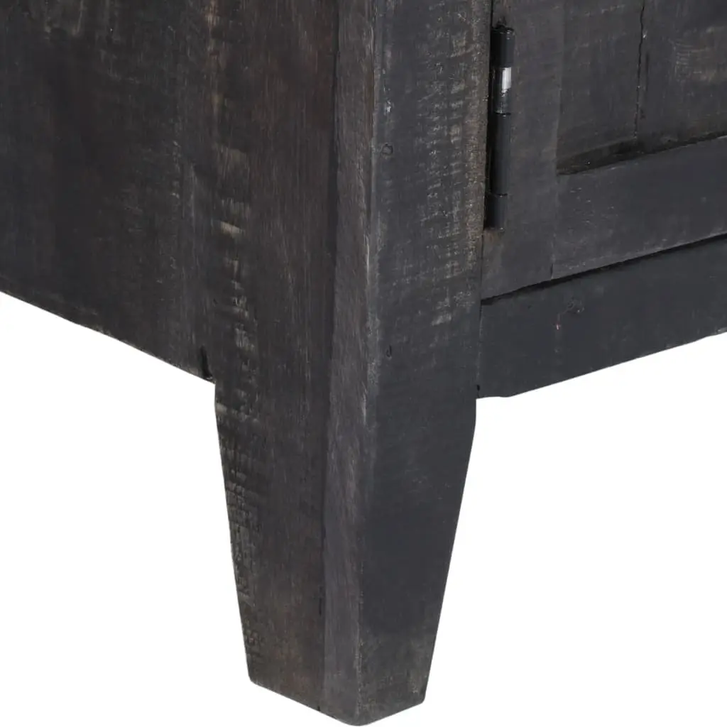 Black Solid Mango Wood TV Cabinet 118x30x40cm