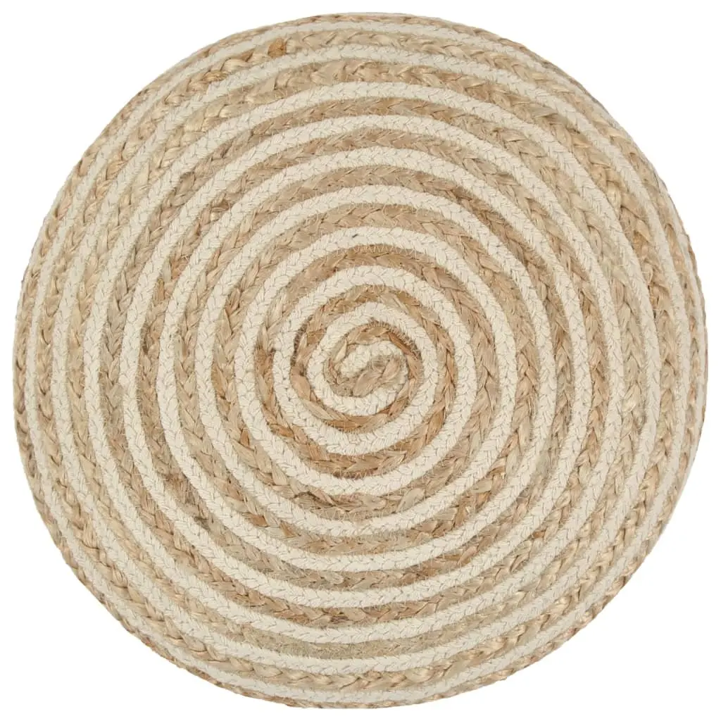 Jute Pouffe Footstool 40x45cm Brown