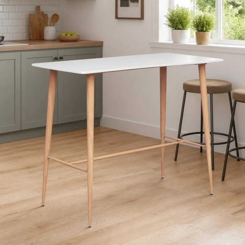 White Bar Table for Kitchen and Dining