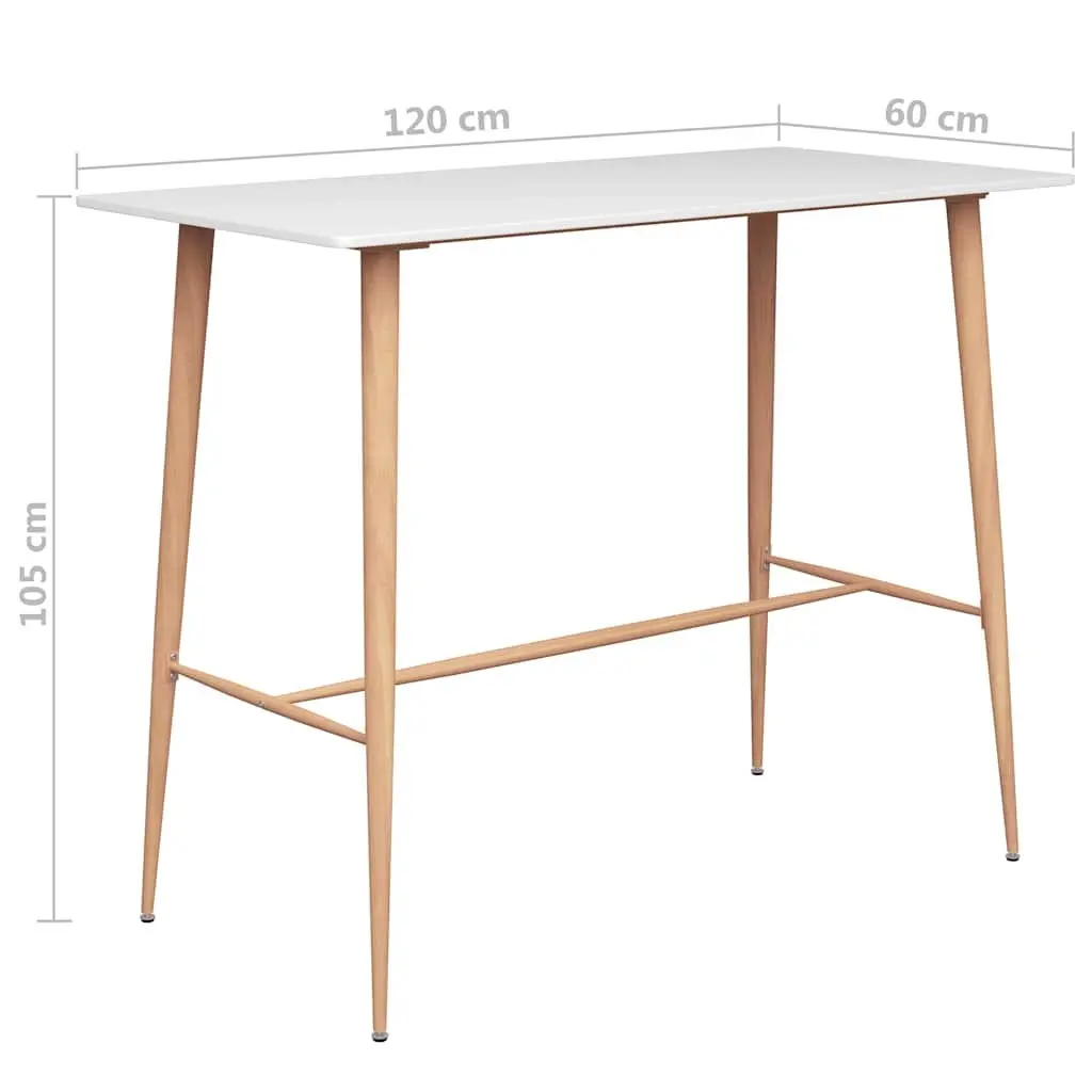 White Bar Table for Kitchen and Dining