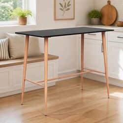 Stylish Black Bar Table for Kitchen and Dining