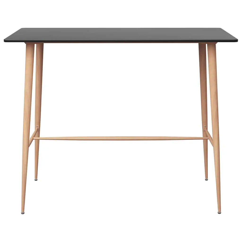 Bar Table MDF Metal Legs 120 x 60 x 105 cm Black